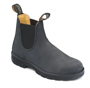 587 Classic - Rustic Black Leather||587 Classique - Cuir noir rustique