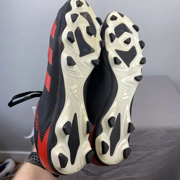 Adidas cleats men 12 red lace predator 20.4 soccer FG ee9566