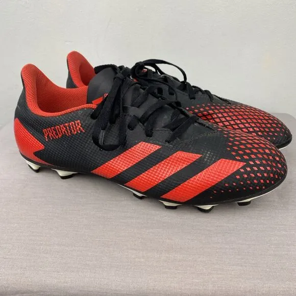 Adidas cleats men 12 red lace predator 20.4 soccer FG ee9566