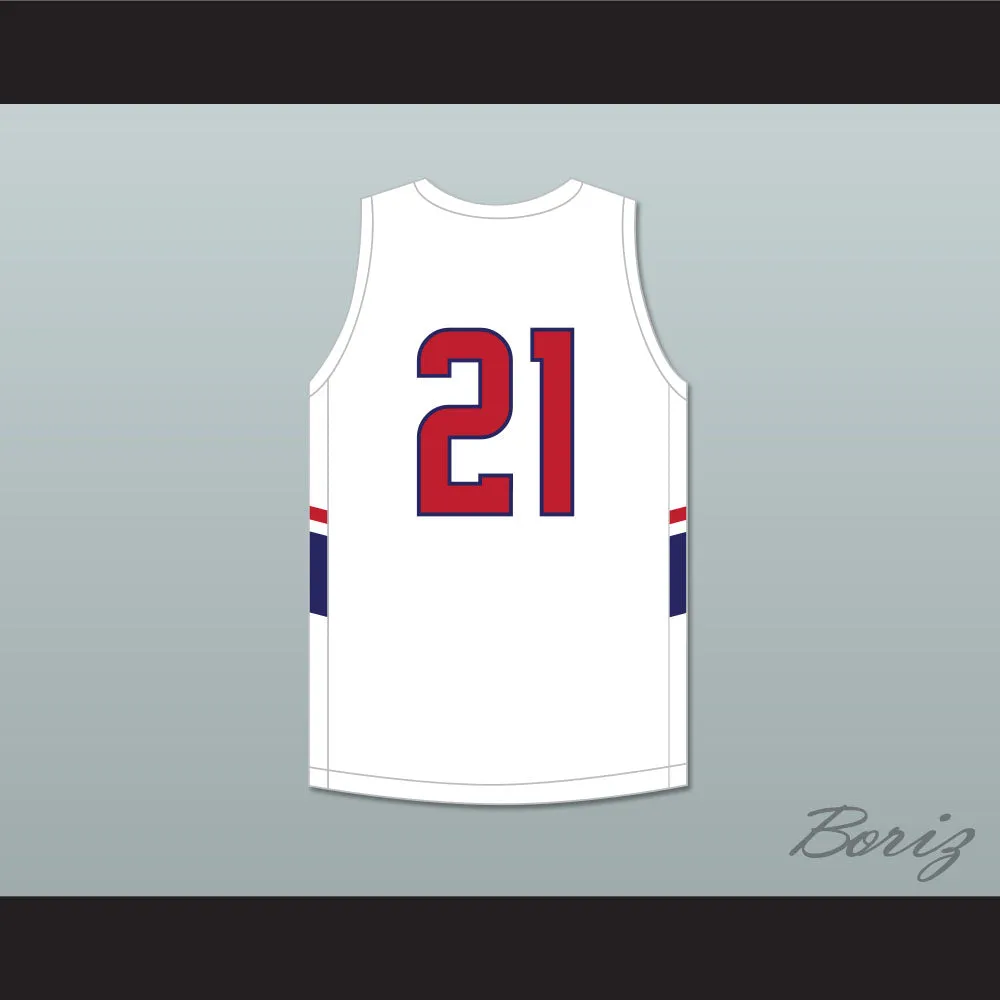 AJ Griffin 21 Archbishop Stepinac High School Crusaders White Basketball Jersey 1