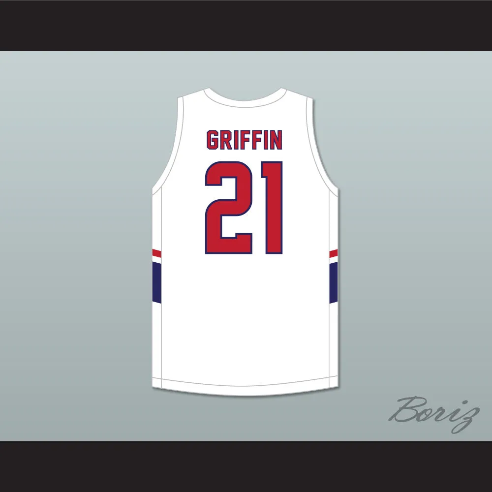 AJ Griffin 21 Archbishop Stepinac High School Crusaders White Basketball Jersey 2