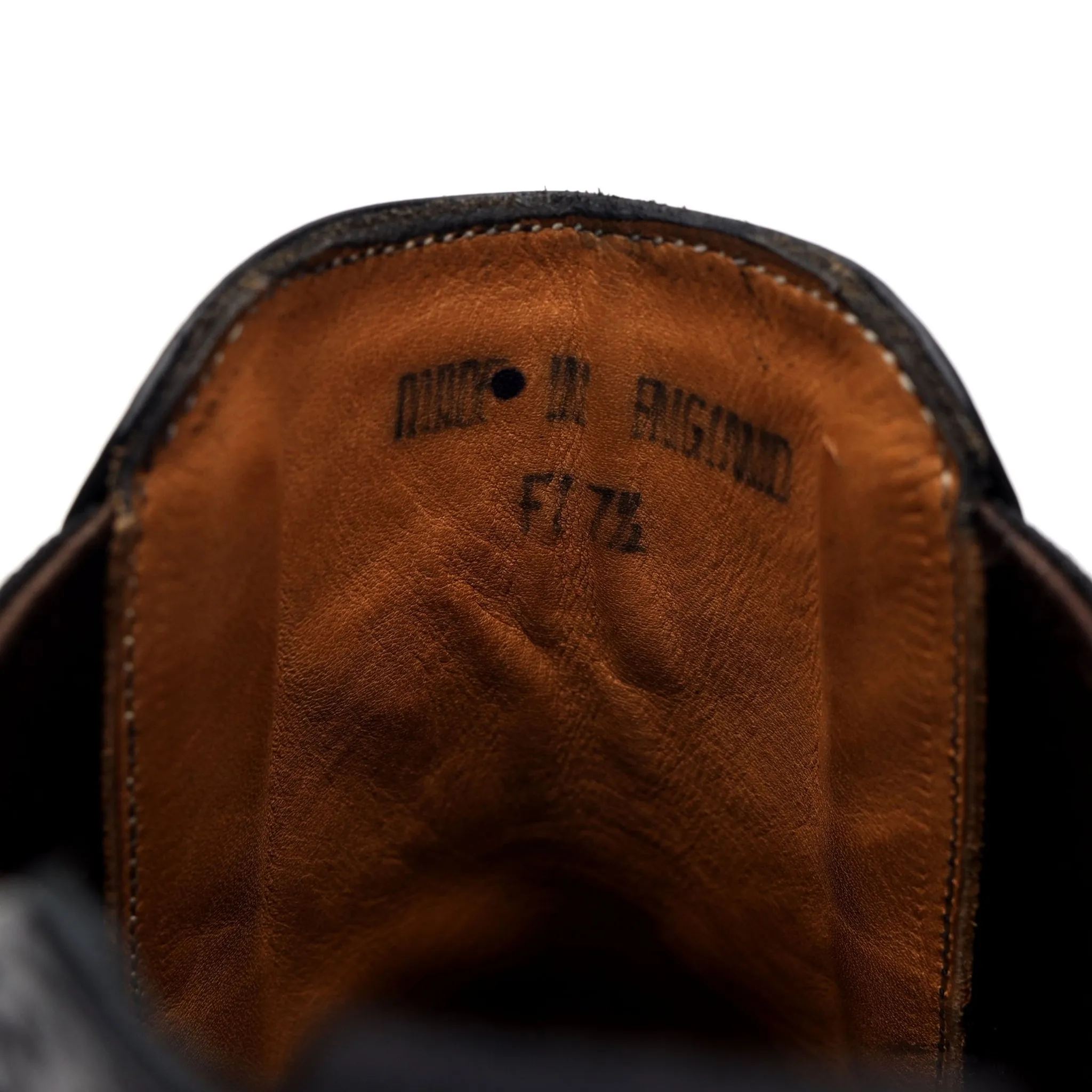 'Albert' Black Leather Brogue Chelsea Boots UK 7.5 F