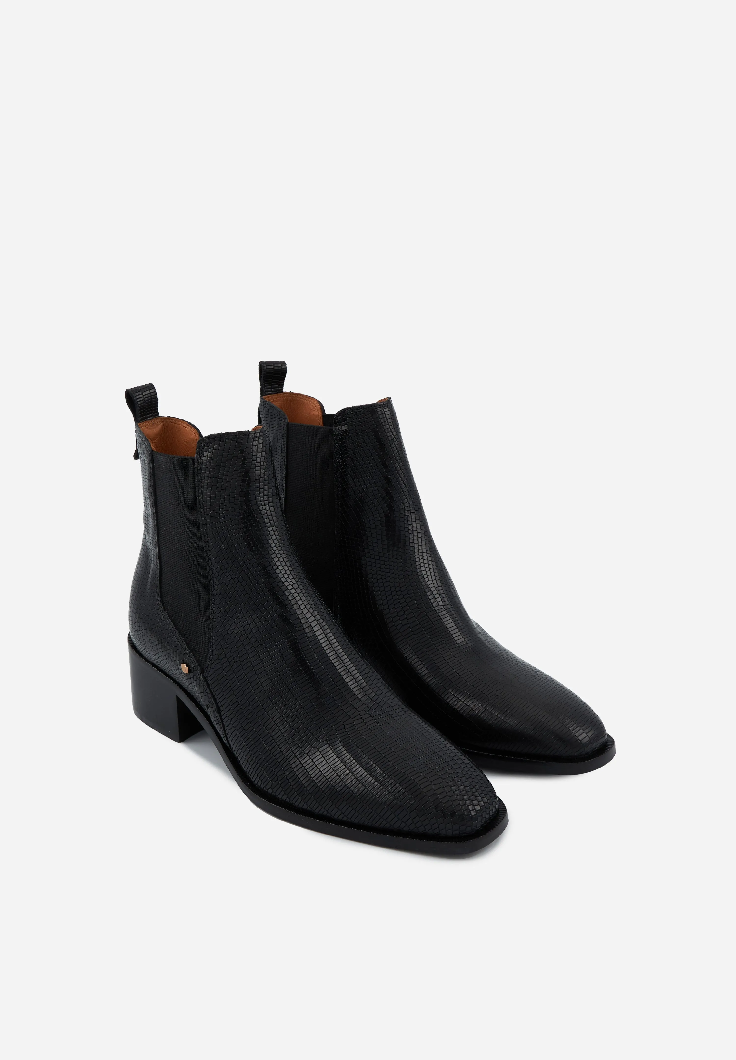 Alicia-Cuir Lézard Noir