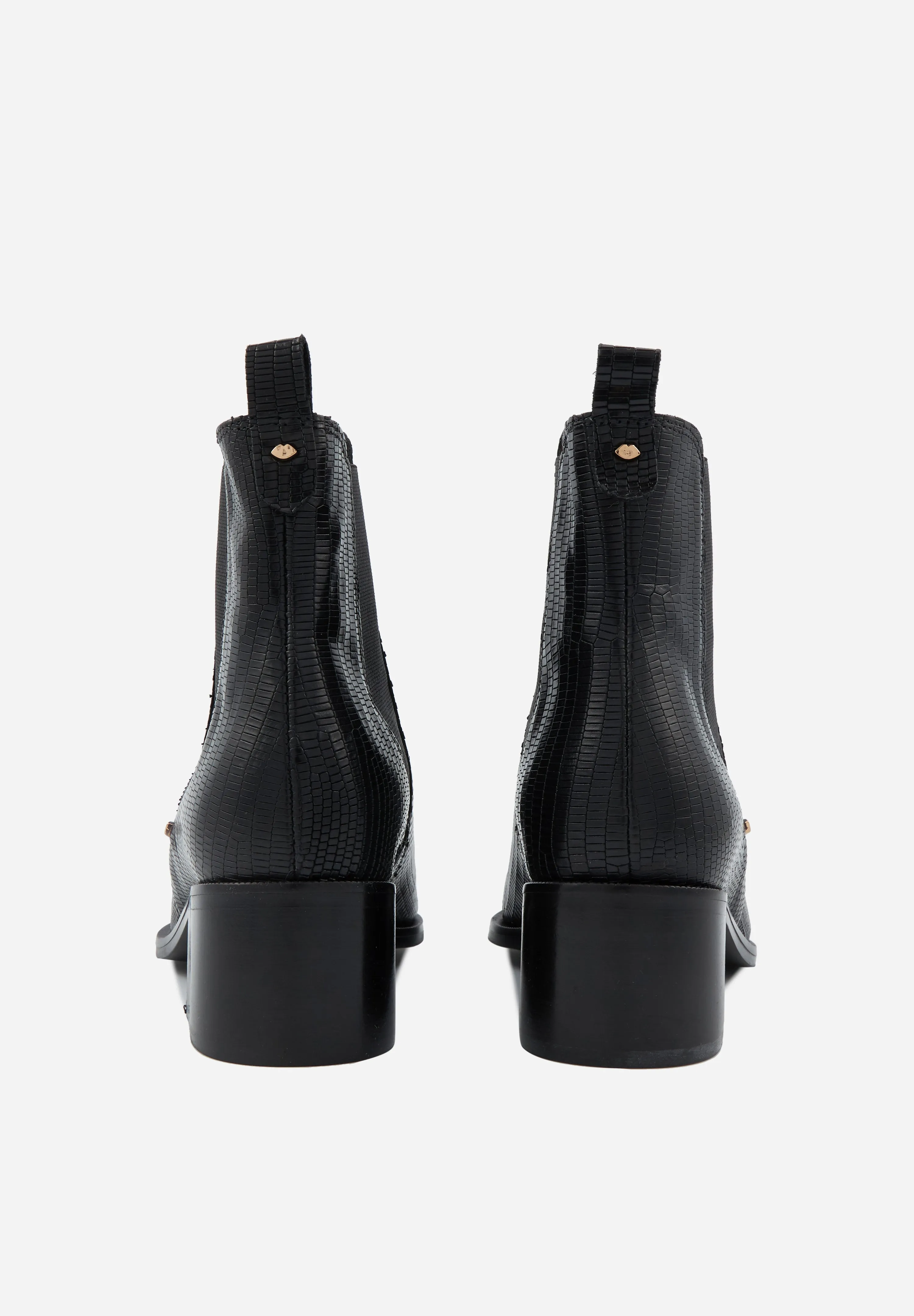 Alicia-Cuir Lézard Noir