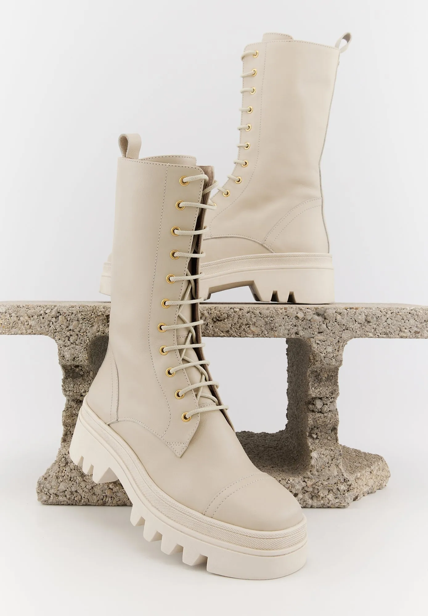 Anita-Cuir Lisse Beige
