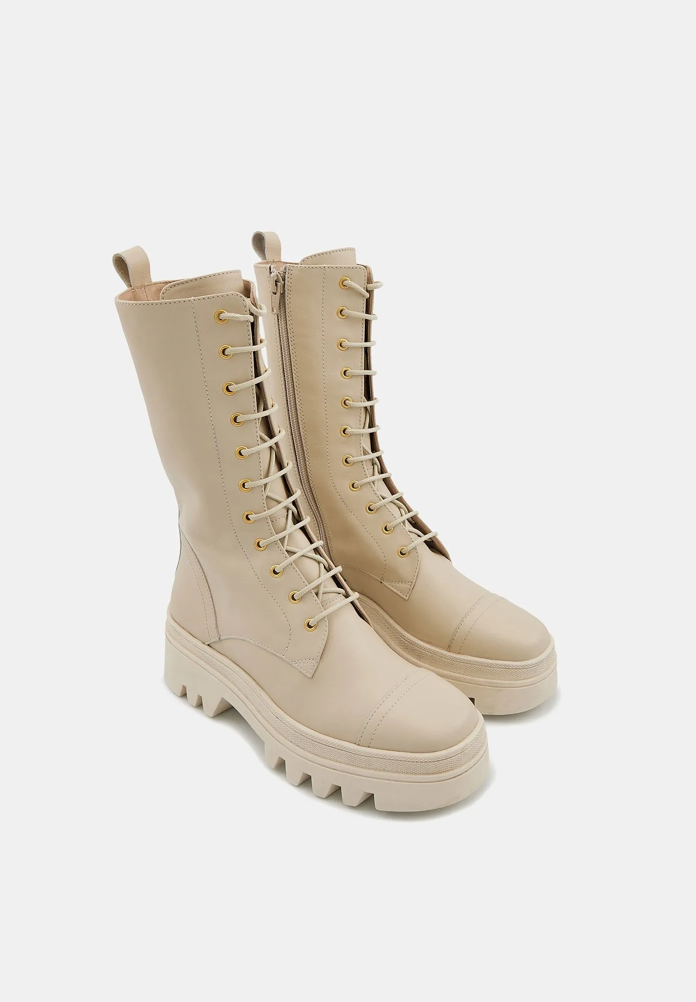 Anita-Cuir Lisse Beige