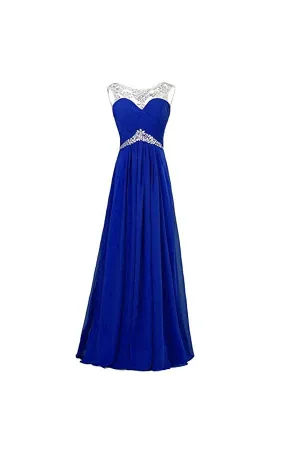 Anneprom A-Line Chiffon Bridesmaid Evening Party Prom Ball Gown APB0019