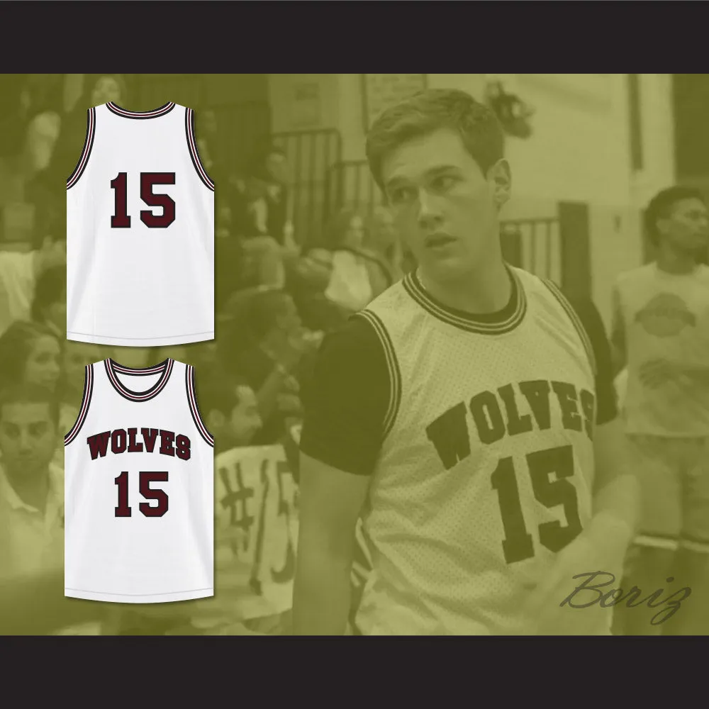 Anthony Keller 15 Wolves High School White Basketball Jersey