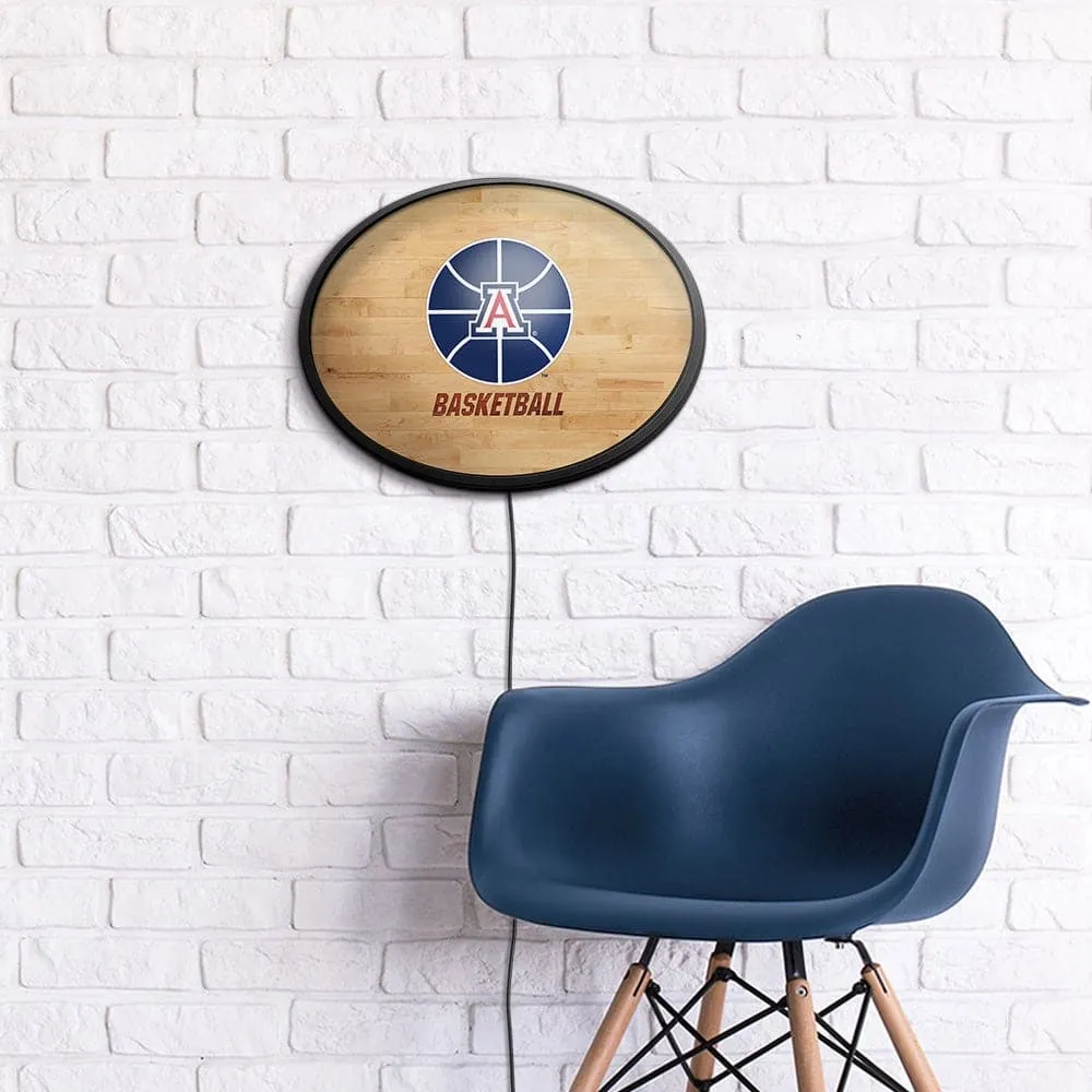 Arizona Wildcats: Hardwood - Oval Slimline Lighted Wall Sign
