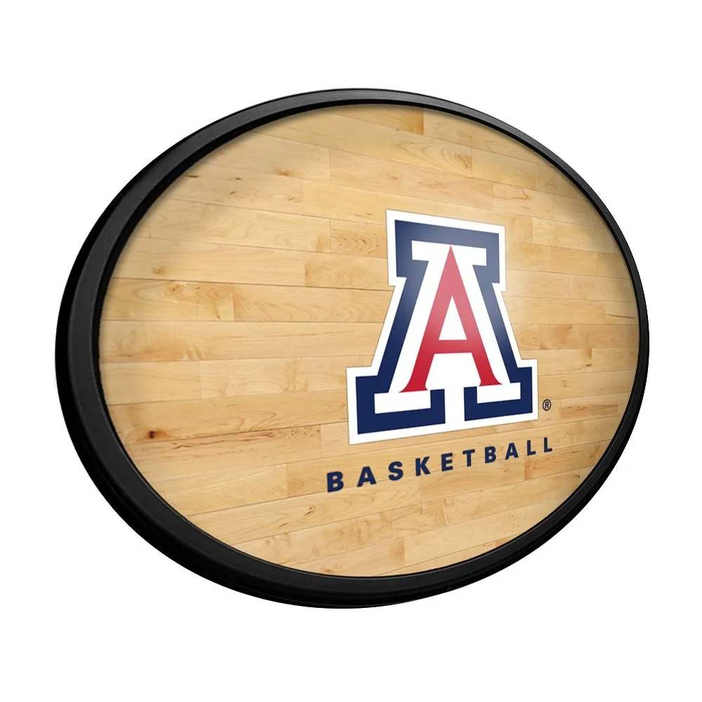 Arizona Wildcats: Hardwood - Oval Slimline Lighted Wall Sign