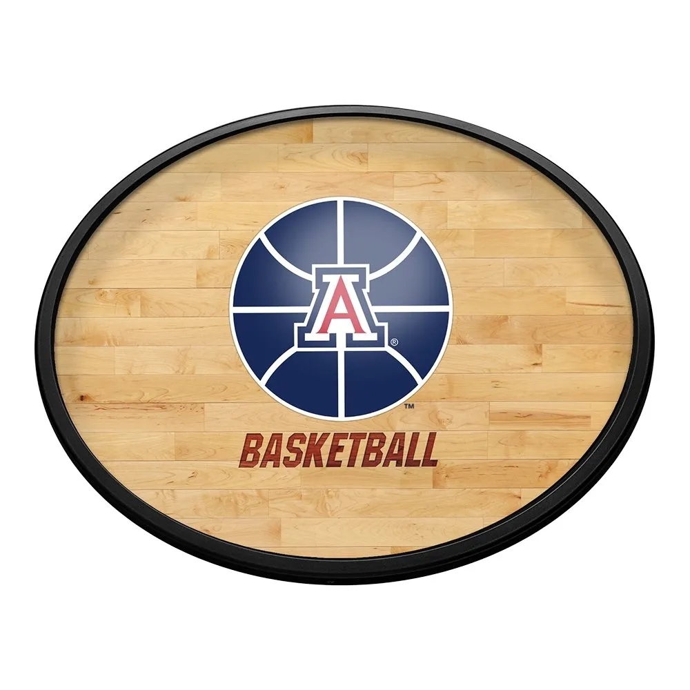 Arizona Wildcats: Hardwood - Oval Slimline Lighted Wall Sign