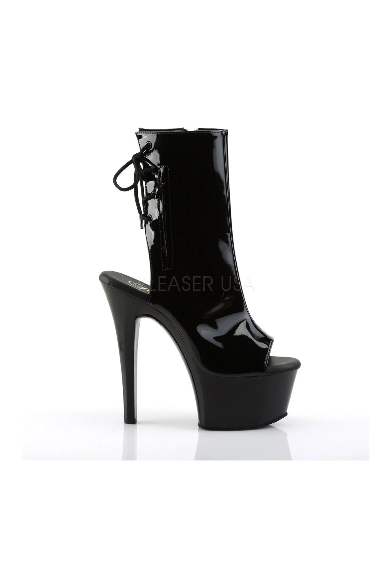 ASPIRE-1018 Platform Boot  | Black Patent