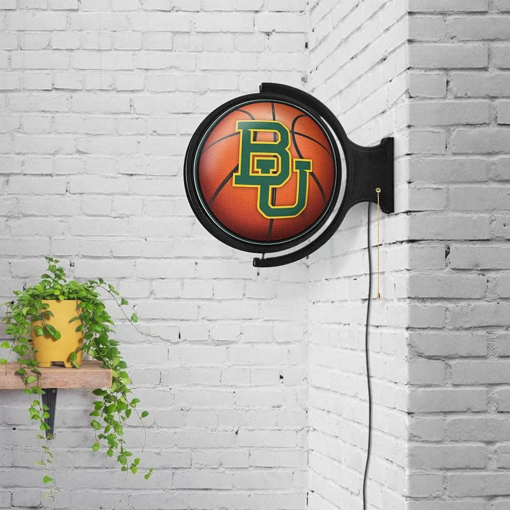 Baylor Bears: Basketball - Original Round Rotating Lighted Wall Sign