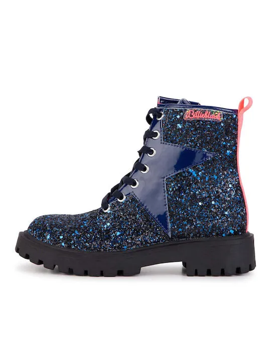 BILLIEBLUSH - NAVY ANKLE GLITTER BOOT