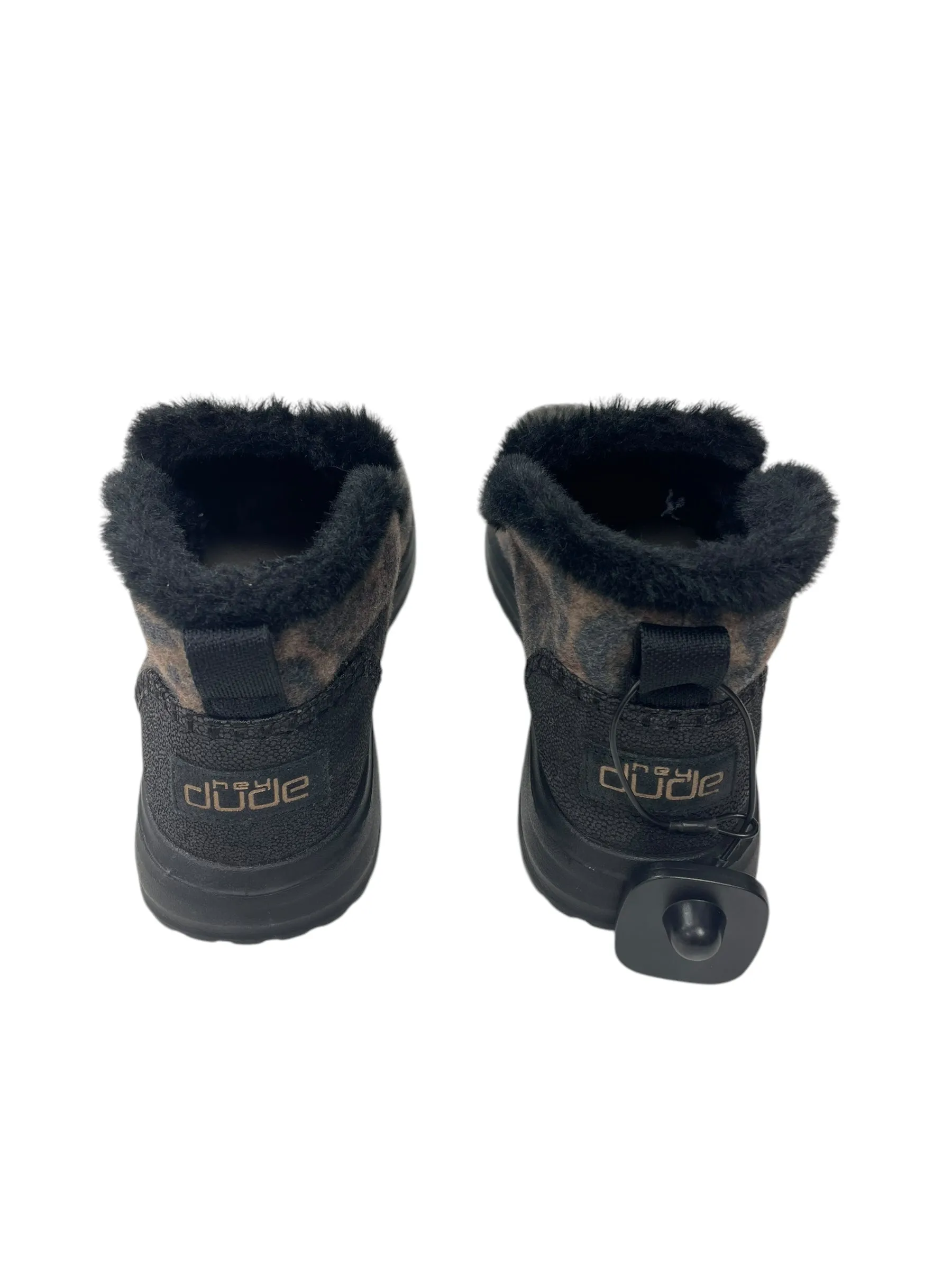Boots Ankle Flats By Hey Dude In Animal Print, Size: 8