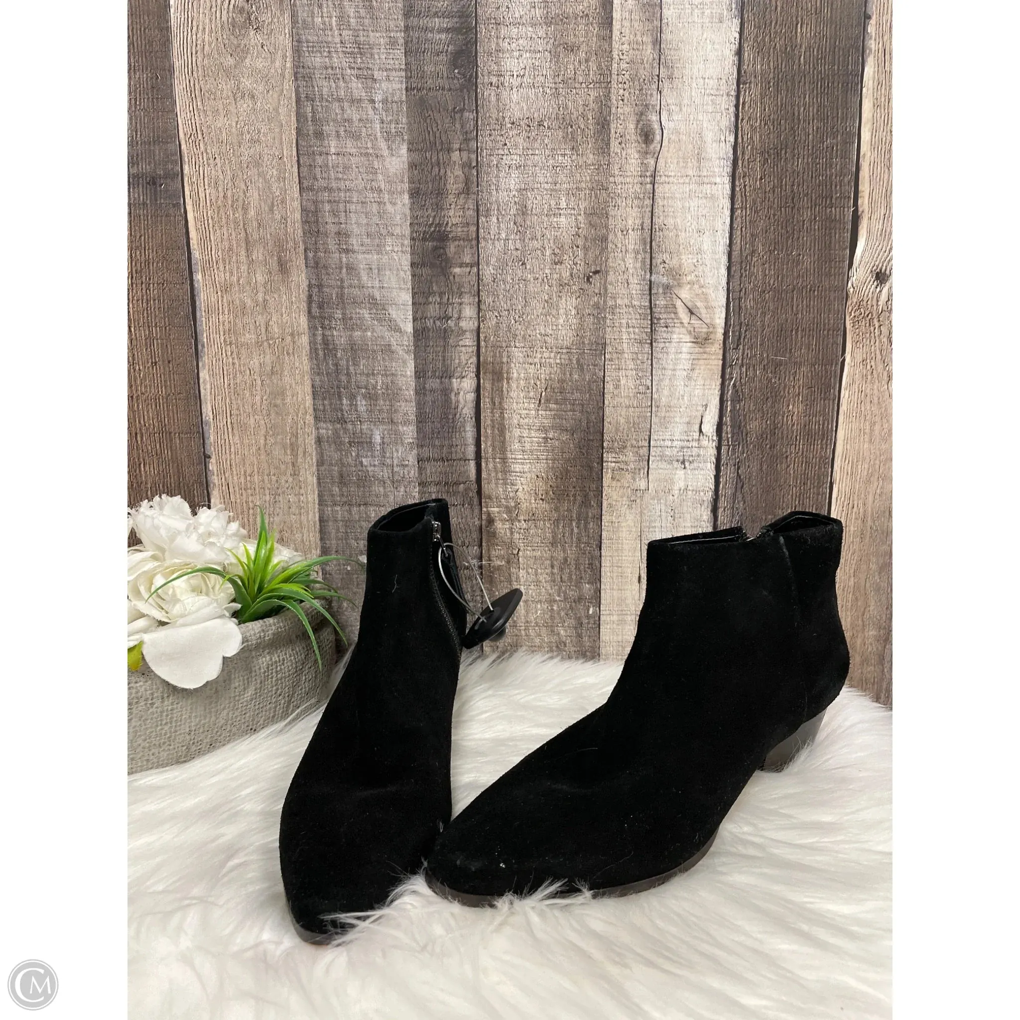 Boots Ankle Heels By Banana Republic In Black, Size: 7.5