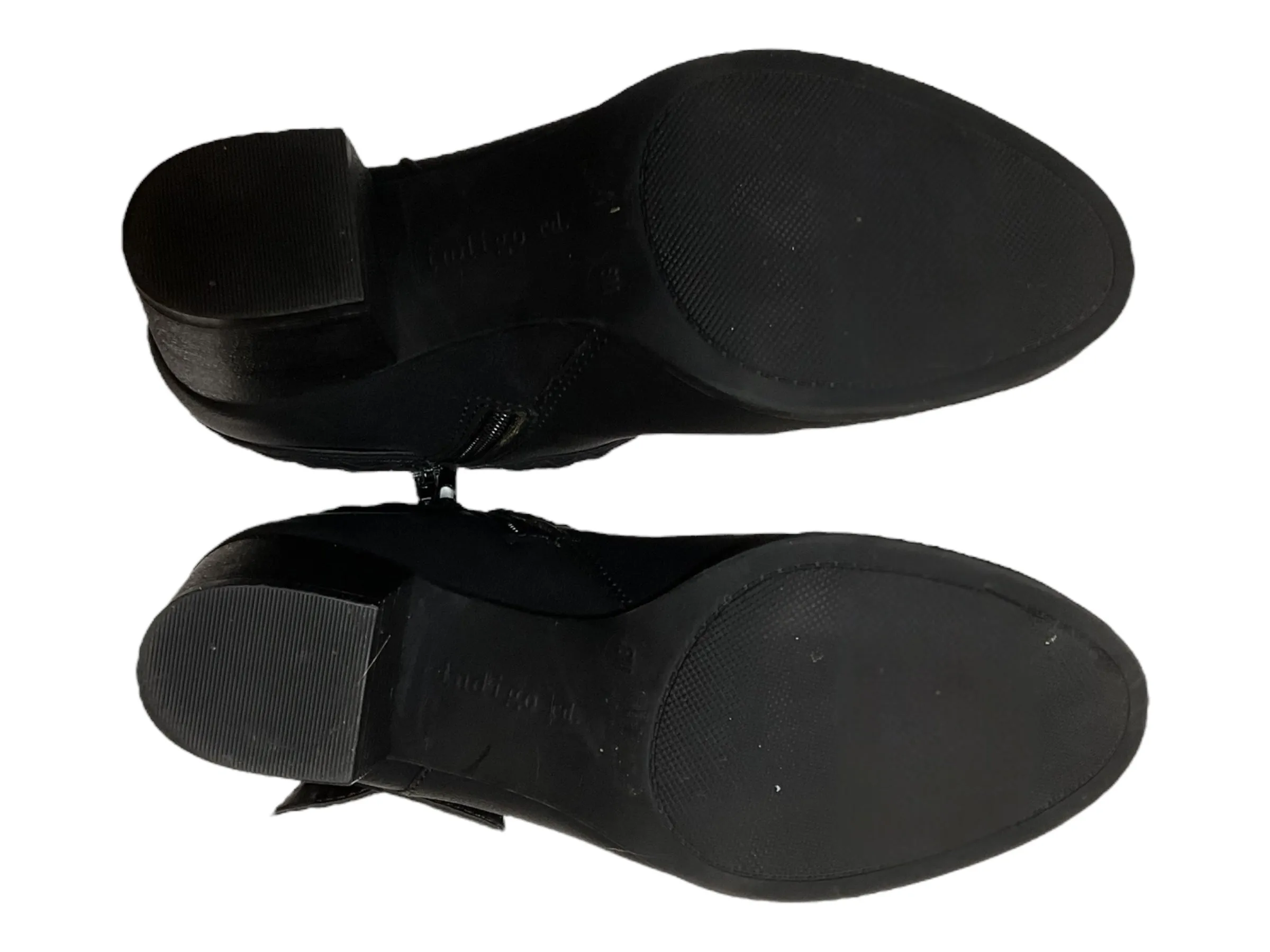 Boots Ankle Heels By Indigo In Black, Size: 8