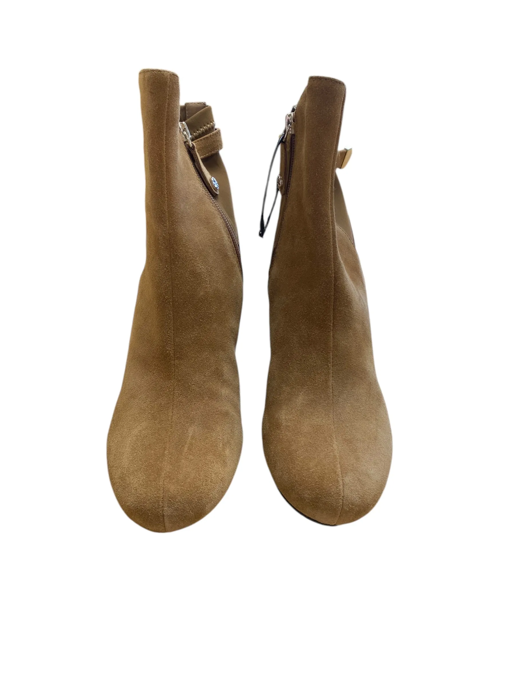 Boots Ankle Heels By Isaac Mizrahi Live Qvc In Tan, Size: 8.5