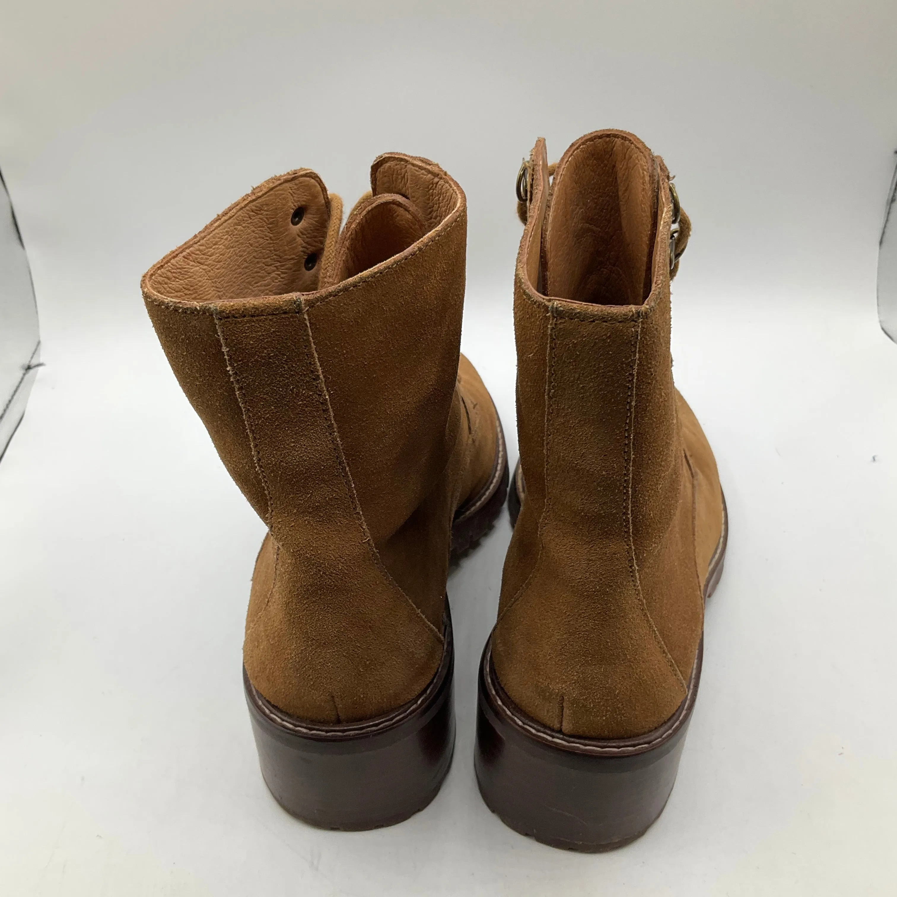 Boots Ankle Heels By Madewell In Brown, Size: 8