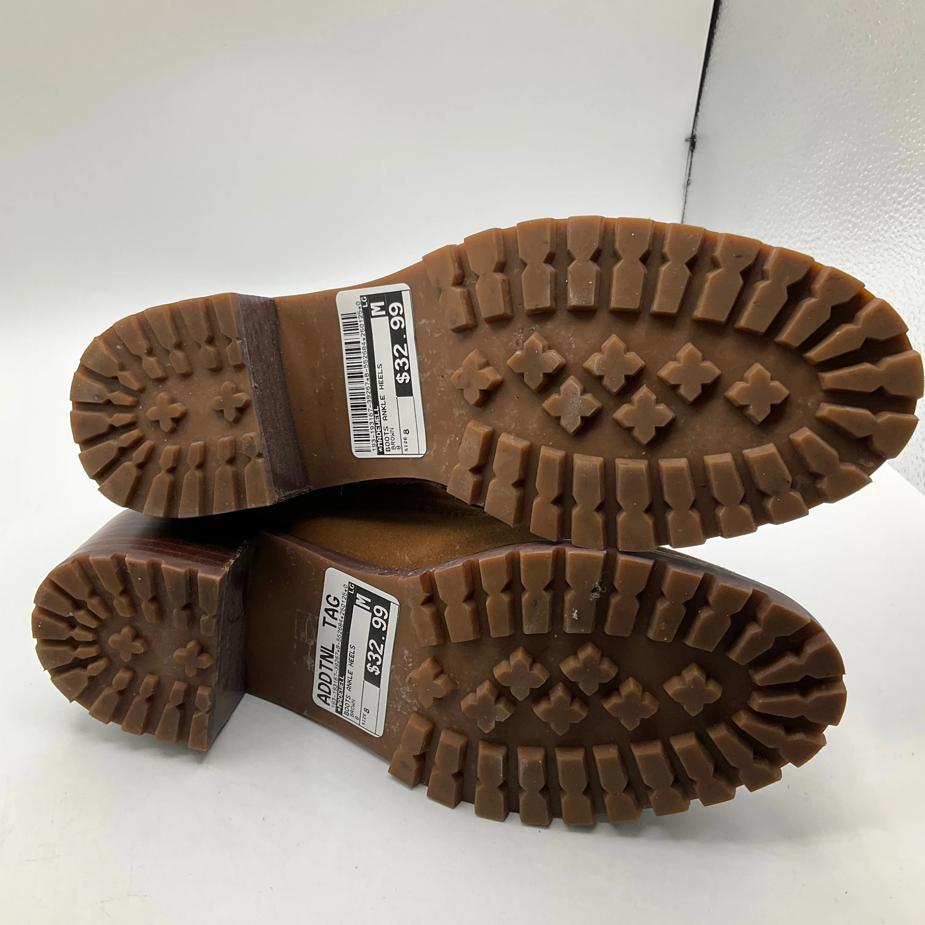 Boots Ankle Heels By Madewell In Brown, Size: 8