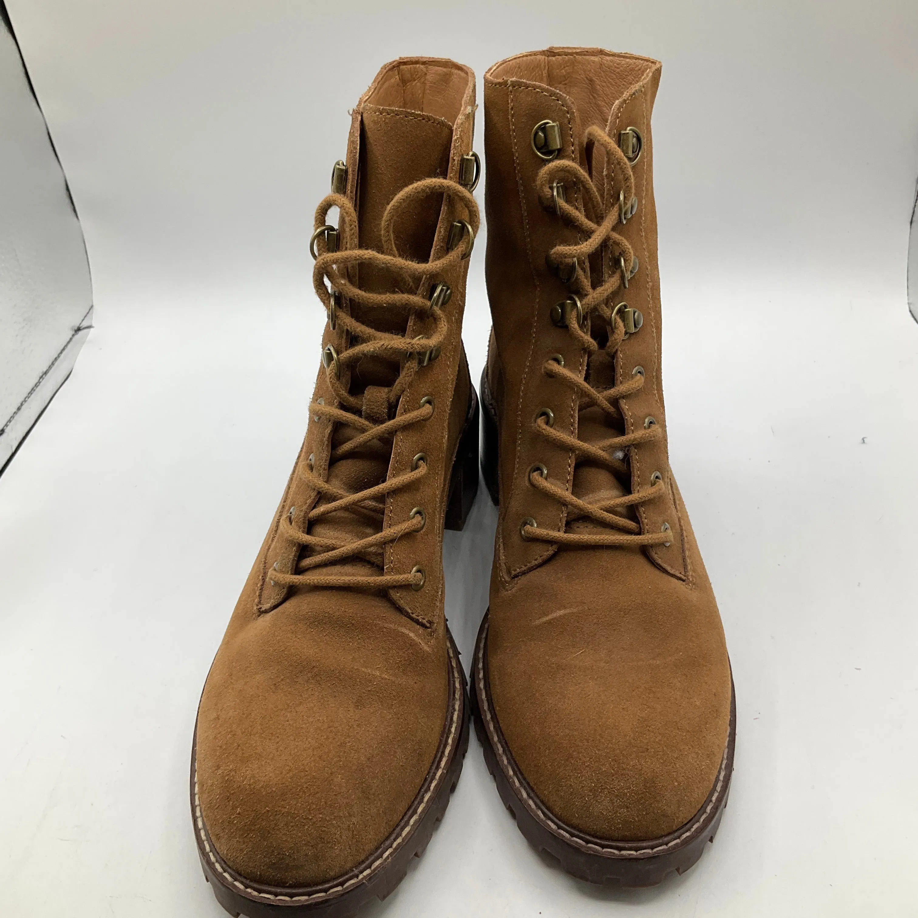Boots Ankle Heels By Madewell In Brown, Size: 8