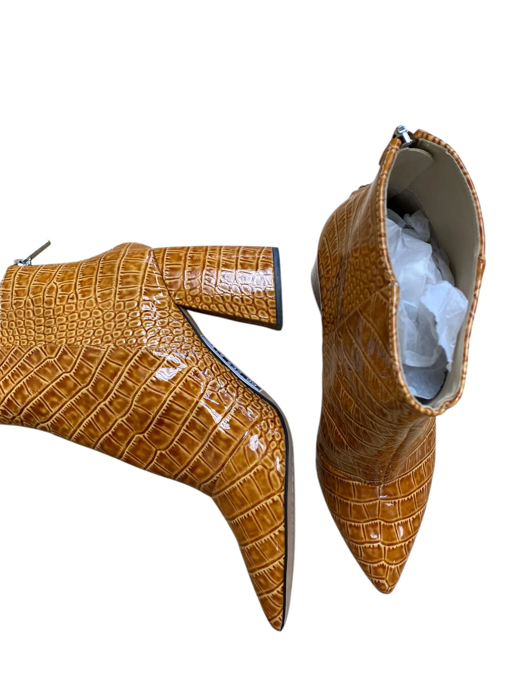 Boots Ankle Heels By Vince Camuto In Snakeskin Print, Size: 9