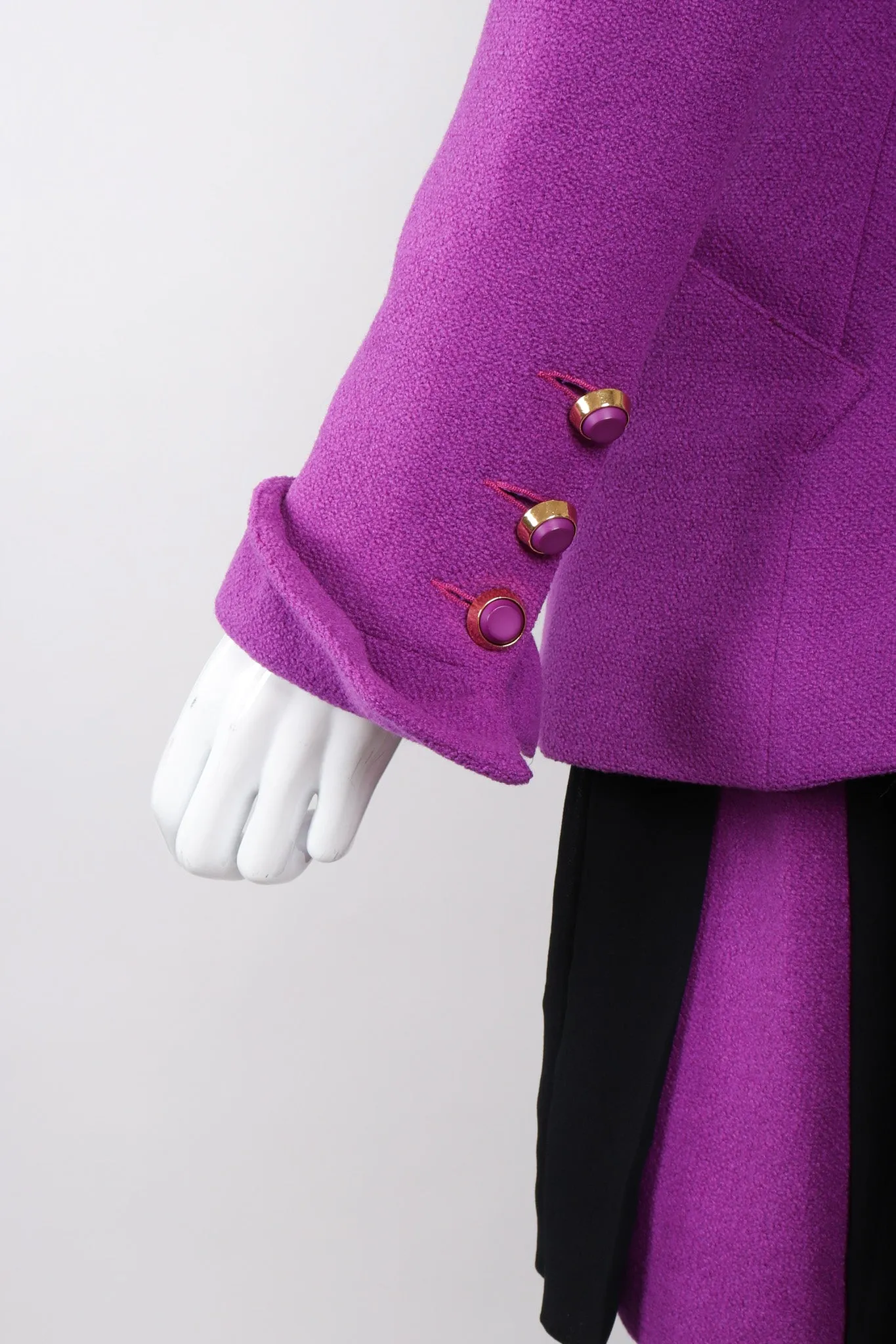 Bouclé Jacket & Pleated Skirt Set
