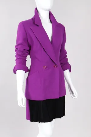 Bouclé Jacket & Pleated Skirt Set