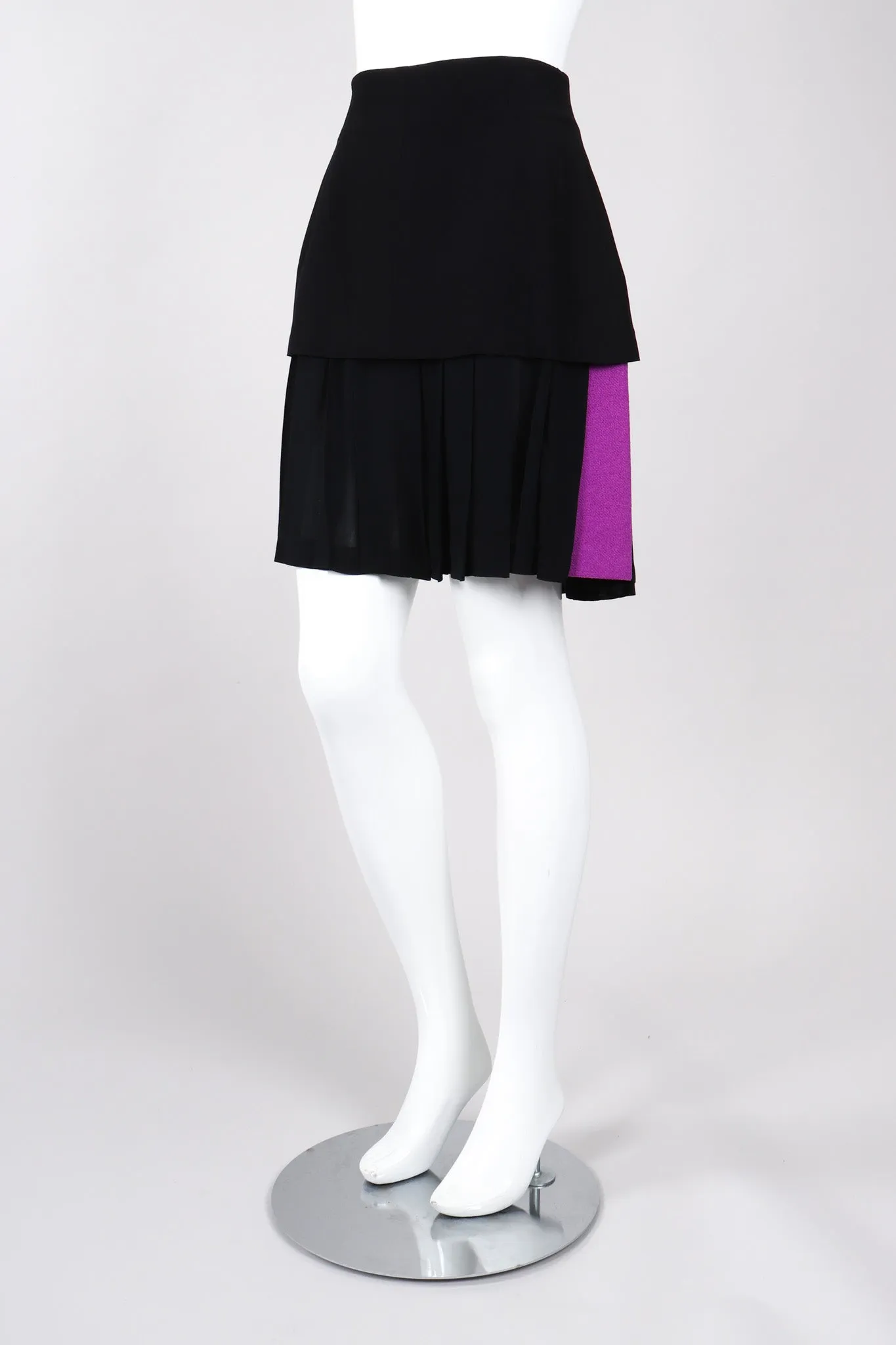 Bouclé Jacket & Pleated Skirt Set