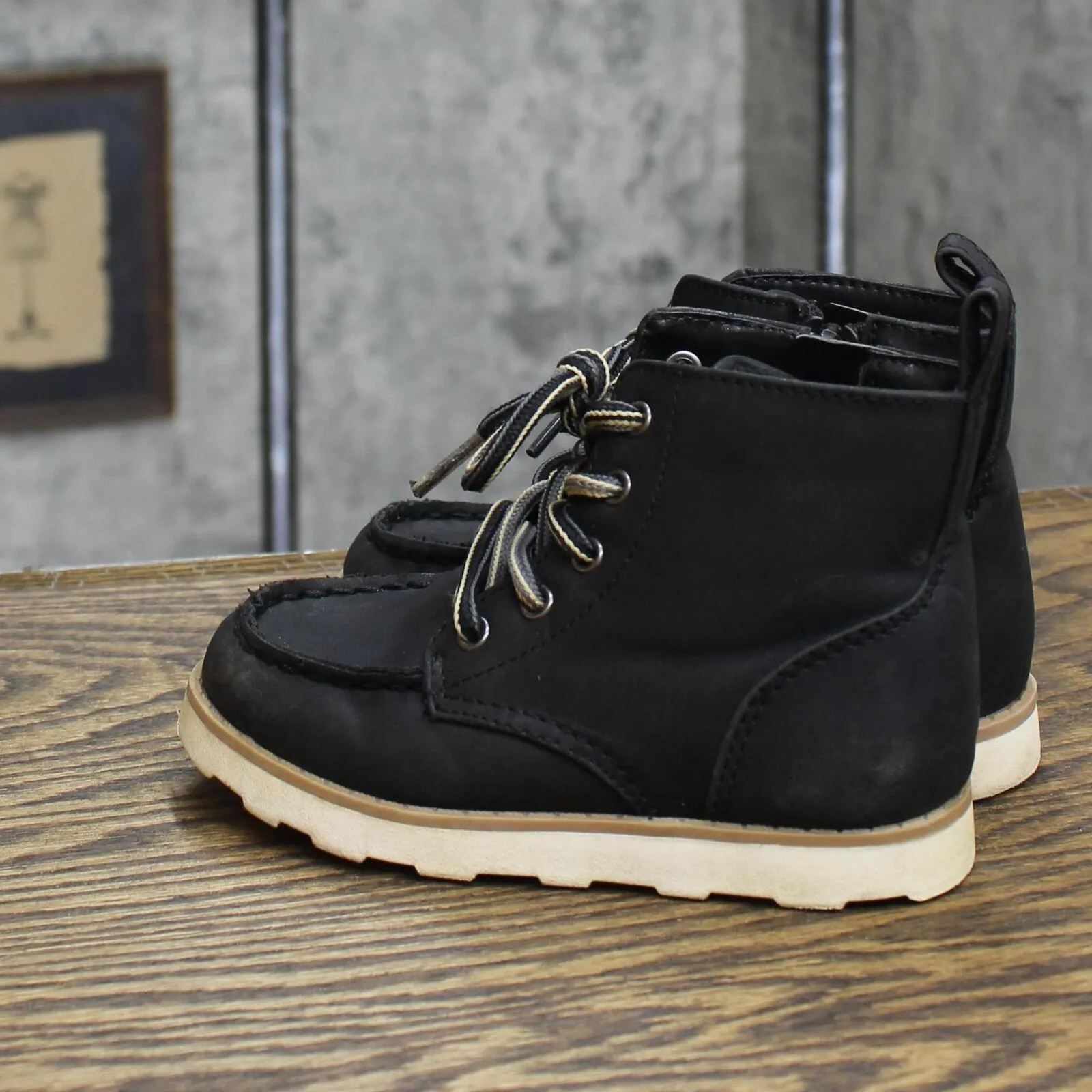 Cat & Jack Toddler Boys Lace Up Boots 1667695cdde481 Black 8T