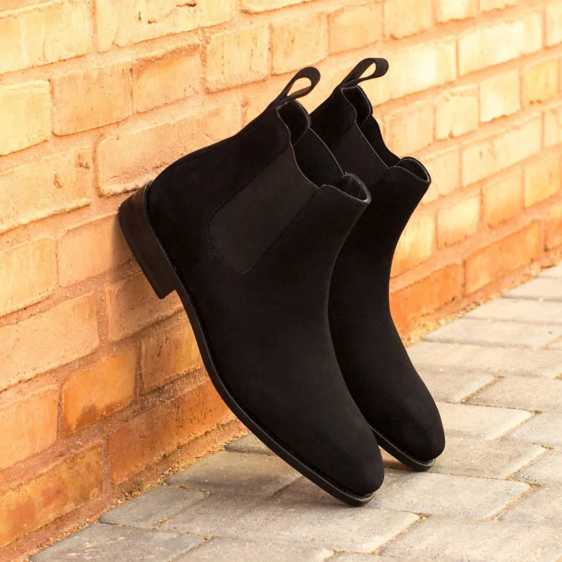 Cheslea Boots en daim noir