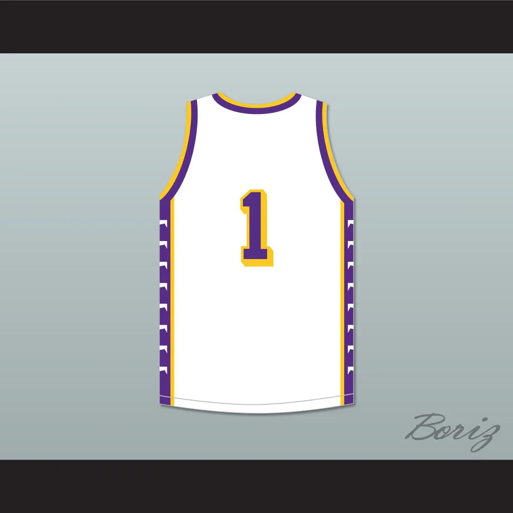 Chris Bosh 1 Lincoln High School Dallas Tigers White Basketball Jersey 1