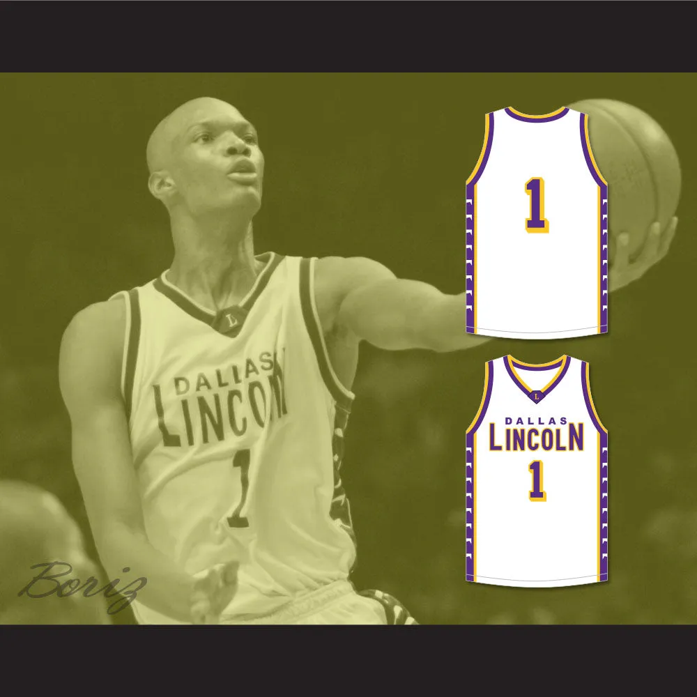 Chris Bosh 1 Lincoln High School Dallas Tigers White Basketball Jersey 1