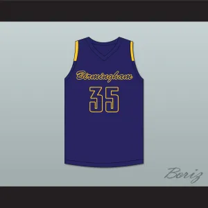 Christian Koloko 35 Birmingham High School Patriots Navy Blue Basketball Jersey 2