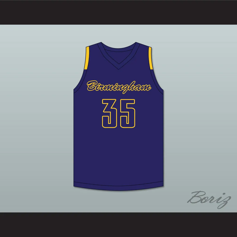 Christian Koloko 35 Birmingham High School Patriots Navy Blue Basketball Jersey 2