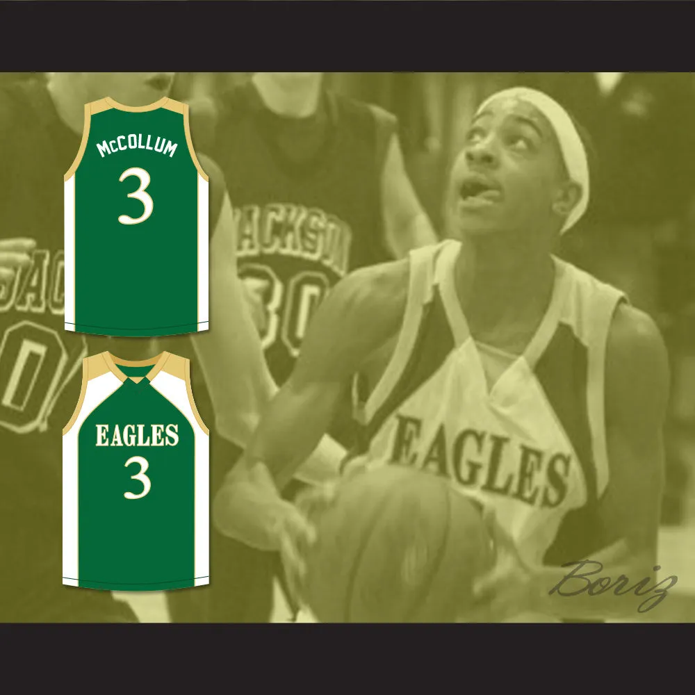 CJ McCollum 3 GlenOak High School Green Basketball Jersey 2