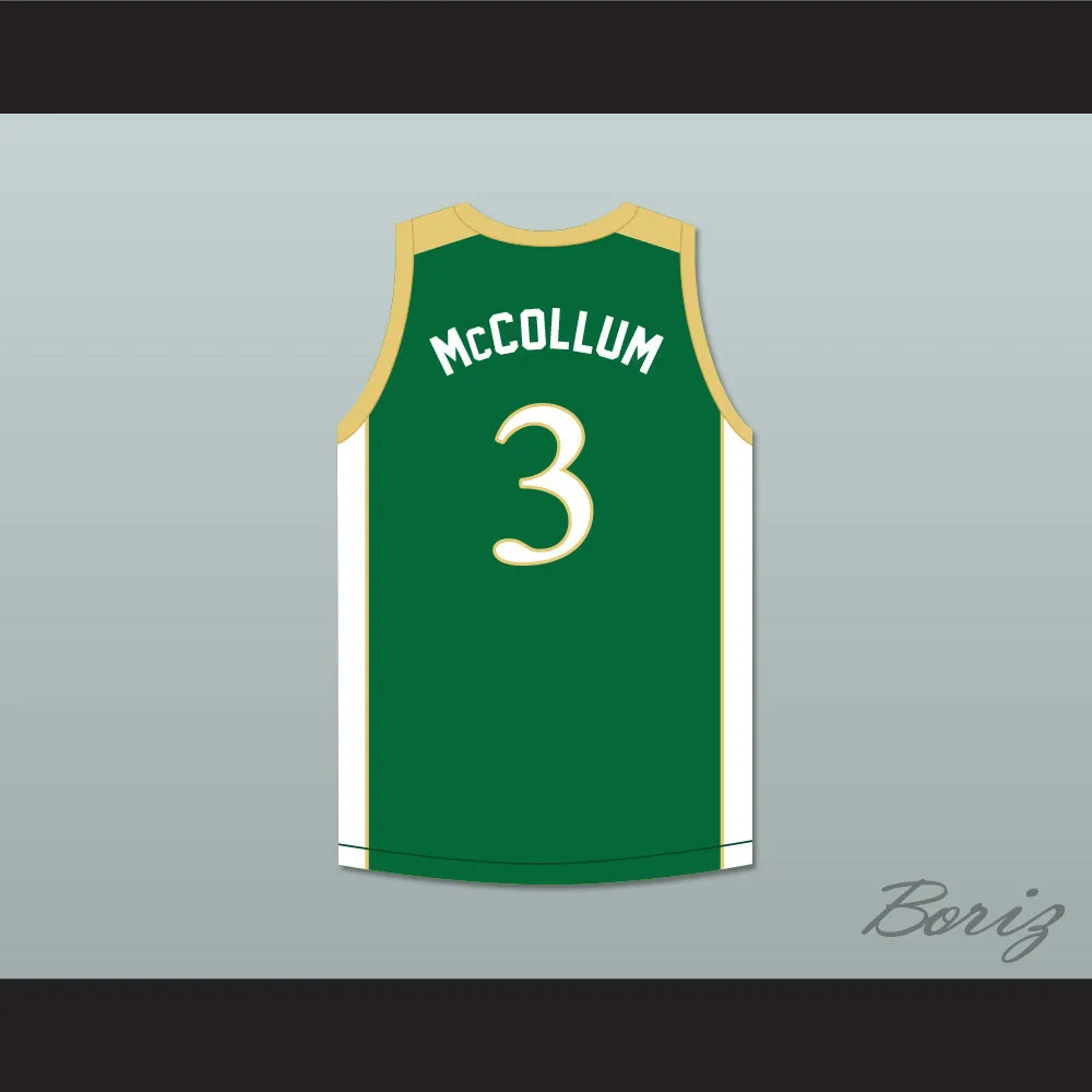 CJ McCollum 3 GlenOak High School Green Basketball Jersey 2