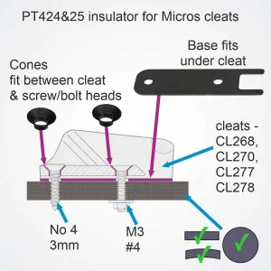 Clamcleat Insulators For Mk2 Racing Junior Cleats - PT420&21