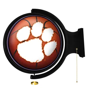 Clemson Tigers: Basketball - Original Round Rotating Lighted Wall Sign