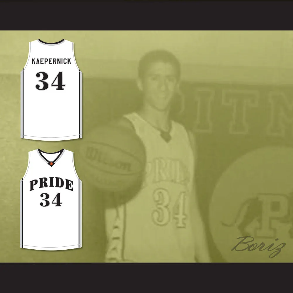 Colin Kaepernick 34 John H. Pitman High School Pride White Basketball Jersey 2