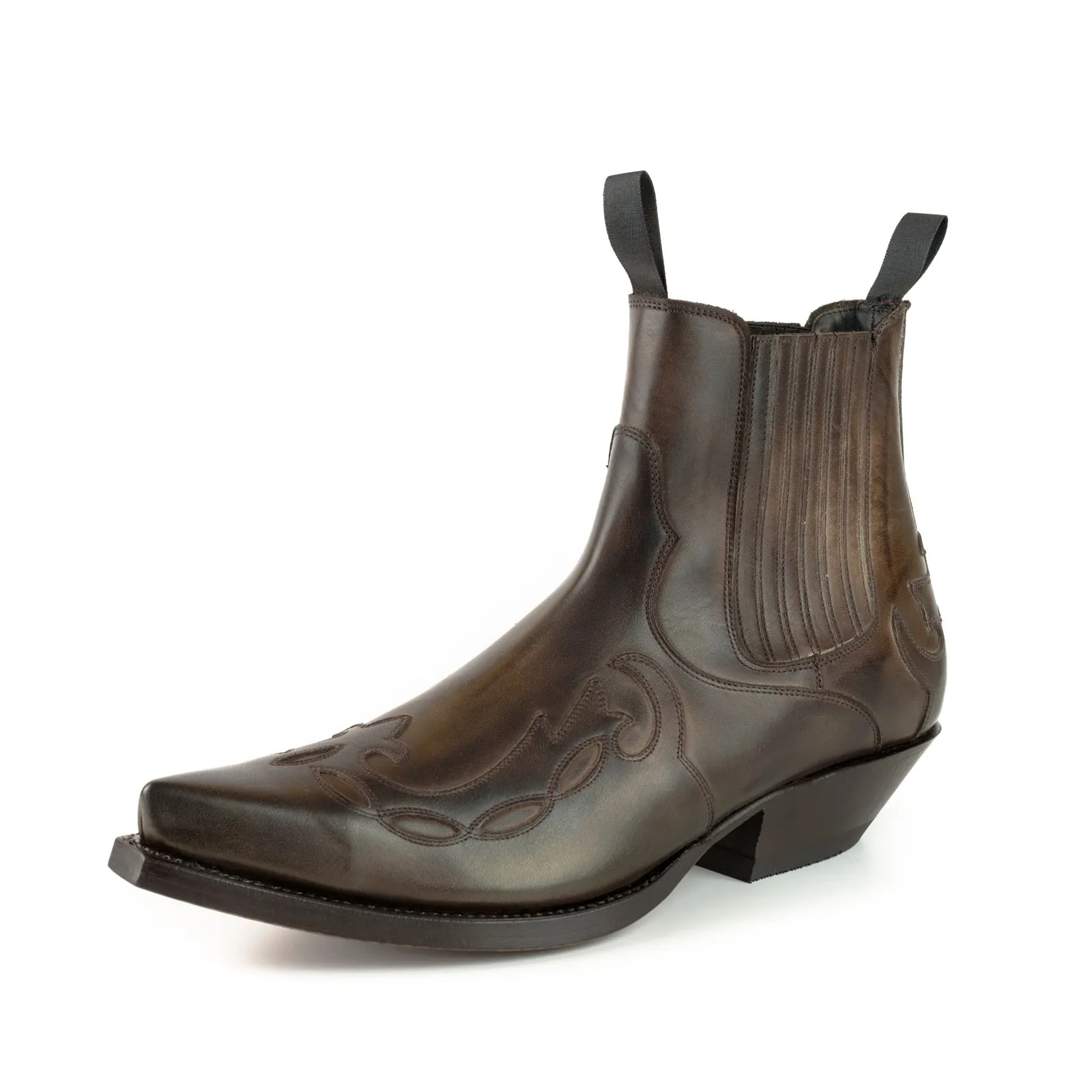 Cowboy Boots or Ankle Boots for Women and Men Handcrafted Dark Brown Leather Urban 1931