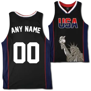 Custom Black USA Basketball Jersey