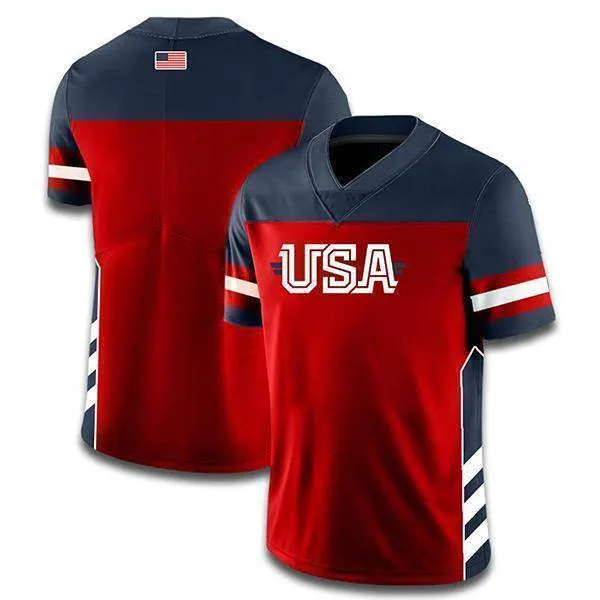 Custom USA Football Jersey (Navy)