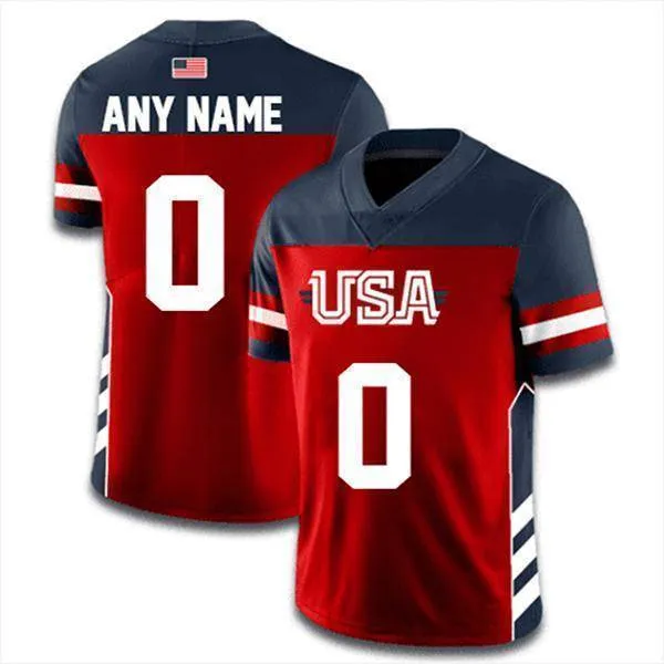 Custom USA Football Jersey (Navy)