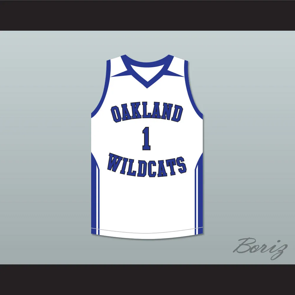 Damian Lillard 1 Oakland High School Wildcats White Basketball Jersey