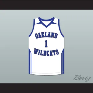 Damian Lillard 1 Oakland High School Wildcats White Basketball Jersey