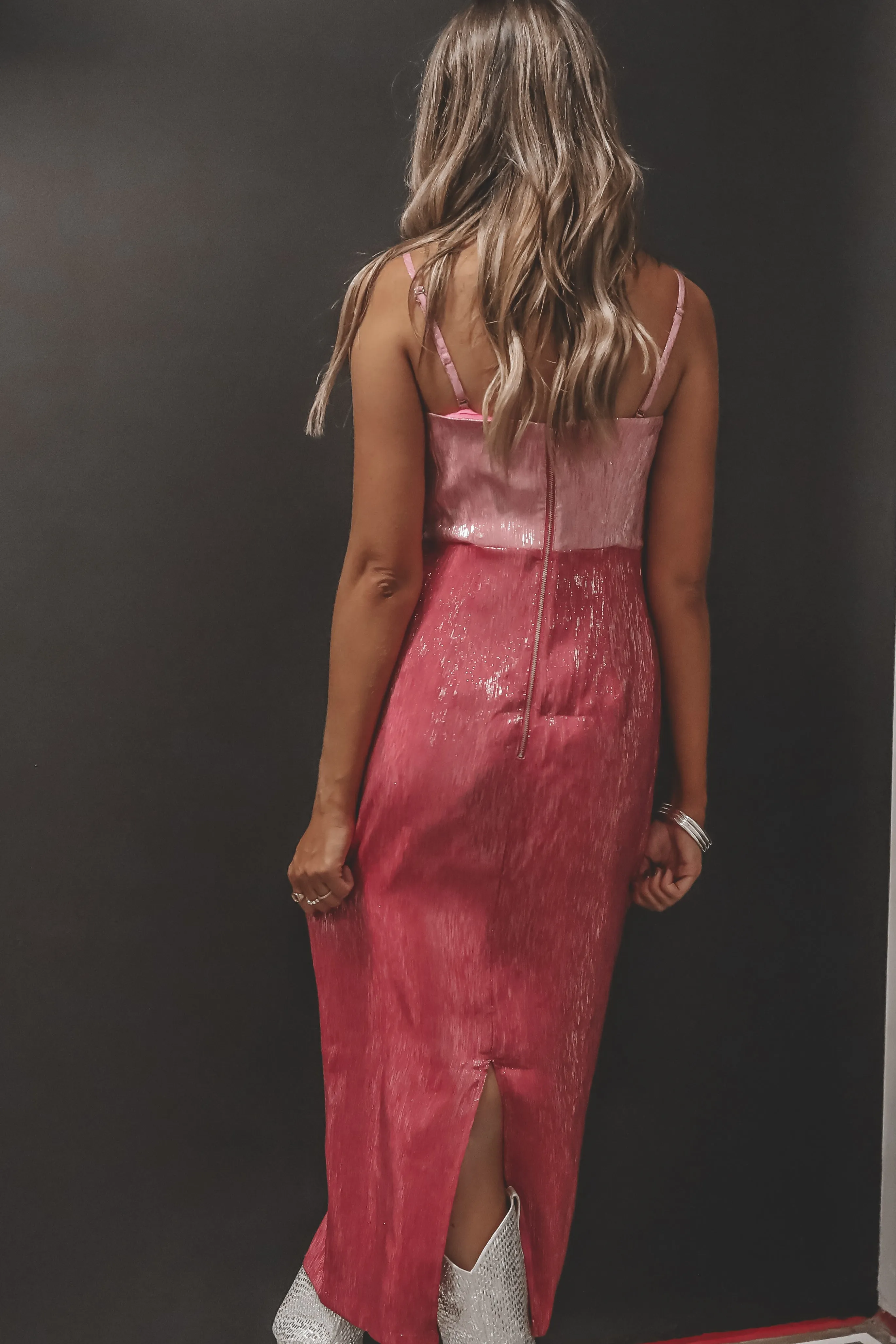 DEAL MINKPINK Vida Lurex Midi Dress