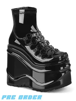 DEMONIA WAVE-110 - BLACK PATENT ✰ PRE ORDER ✰