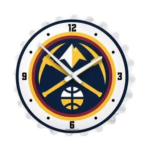 Denver Nuggets: Bottle Cap Lighted Wall Clock
