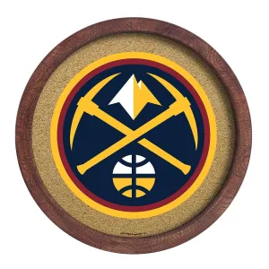 Denver Nuggets: "Faux" Barrel Framed Cork Board